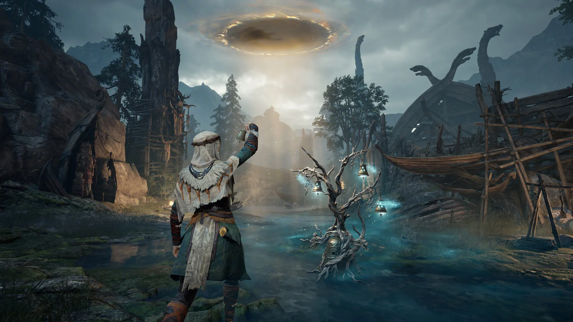 Mistfall Hunter challenging PvE encounter before hunting a Returner Woodling