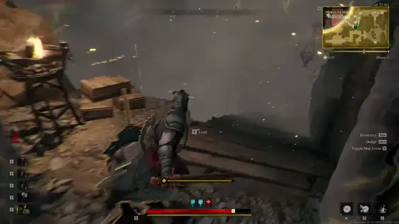 Loop of Mistfall Hunter explorers moving through Gyldenmist ruins toward loot and extraction